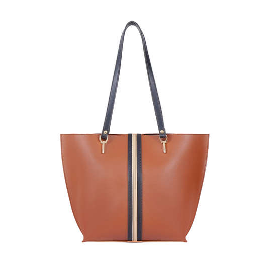 Bagsique Centre Stripe Tote Bag