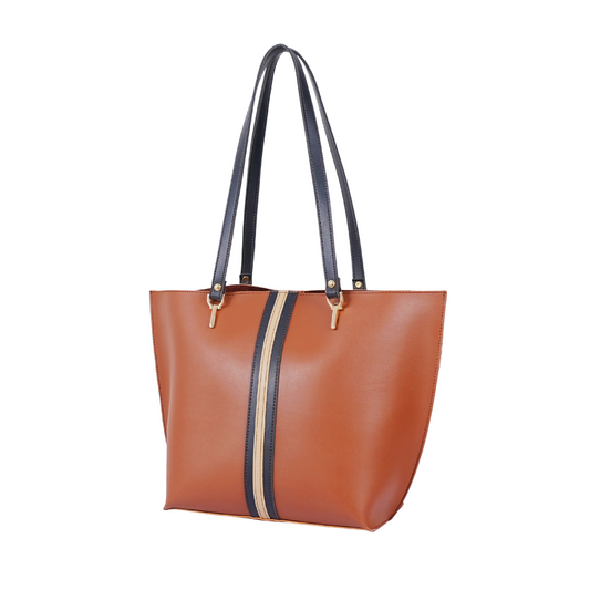 Bagsique Centre Stripe Tote Bag